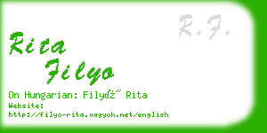 rita filyo business card